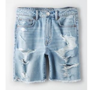 High-Waisted Denim Tomgirl Bermuda Short